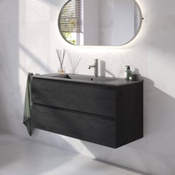 Ben Tendenza badmeubel incl. mat zwarte keramische wastafel 102,7x46x51,5cm nero