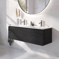 Ben Tendenza badmeubel incl. keramische wastafel glans 122,7x46cm nero