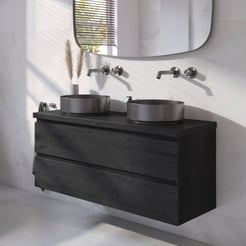 Ben Tendenza badmeubel incl. afdekblad 121x46x53,8cm nero
