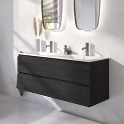 Ben Tendenza badmeubel incl. mat witte keramische wastafel 122,7x46x51,5cm nero