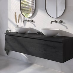 Ben Tendenza badmeubel incl. mineraalmarmeren waskommen 161x46cm nero