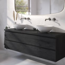 Ben Tendenza badmeubel incl. mineraalmarmeren waskom 161x46x68,8cm nero