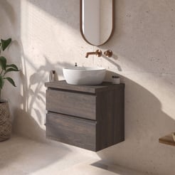 Ben Tendenza badmeubel incl. glans witte waskom 61x46x77,8cm prime oak