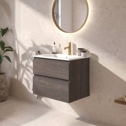 Ben Tendenza badmeubel incl. mat witte keramische wastafel 62,7x46x61,5cm prime oak