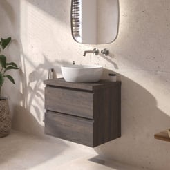 Ben Tendenza badmeubel incl. glans witte waskom 61x46x67,8cm prime oak