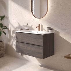 Ben Tendenza badmeubel incl. mat witte keramische wastafel 82,7x46x61,5cm prime oak
