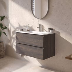 Ben Tendenza badmeubel incl. glans witte keramische wastafel 82,7x46x51,5cm prime oak