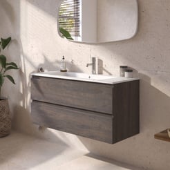 Ben Tendenza badmeubel incl. glans witte keramische wastafel 102,7x46x51,5cm prime oak
