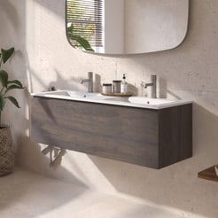 Ben Tendenza badmeubel incl. keramische wastafel glans 122,7x46cm prime oak