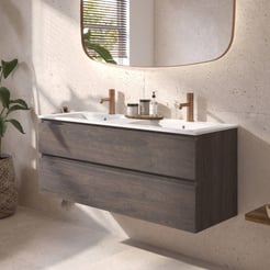 Ben Tendenza badmeubel incl. glans witte keramische wastafel 122,7x46x61,5cm prime oak