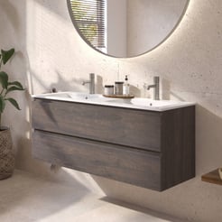 Ben Tendenza badmeubel incl. glans witte keramische wastafel 122,7x46x51,5cm prime oak