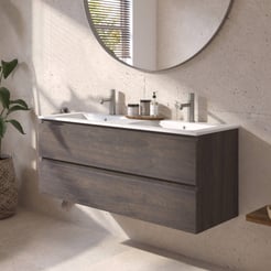 Ben Tendenza badmeubel incl. mat witte keramische wastafel 122,7x46x51,5cm prime oak