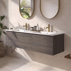 Ben Tendenza badmeubel incl. keramische wastafel glans 142,7x46cm prime oak