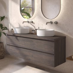 Ben Tendenza badmeubel incl. mineraalmarmeren waskom 141x46x66,8cm prime oak