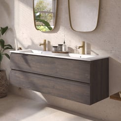 Ben Tendenza badmeubel incl. mat witte keramische wastafel 142,7x46x51,5cm prime oak