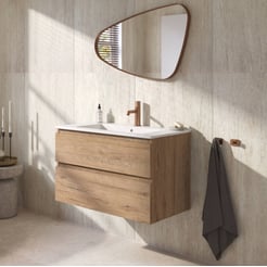 Ben Tendenza badmeubel incl. glans witte keramische wastafel 82,7x46x61,5cm sherwood