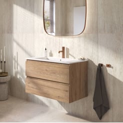 Ben Tendenza badmeubel incl. glans witte keramische wastafel 82,7x46x51,5cm sherwood