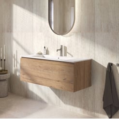 Ben Tendenza badmeubel incl. keramische wastafel glans 102,7x46cm sherwood