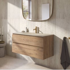 Ben Tendenza badmeubel incl. beton creme wastafel 100,1x45x61,5cm sherwood
