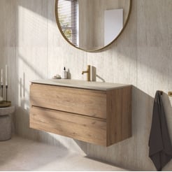 Ben Tendenza badmeubel incl. beton creme wastafel 100,1x45x51,5cm sherwood
