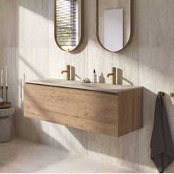 Ben Tendenza badmeubel incl. beton creme wastafel 120,1x45cm sherwood