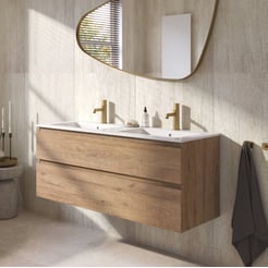 Ben Tendenza badmeubel incl. glans witte keramische wastafel 122,7x46x61,5cm sherwood