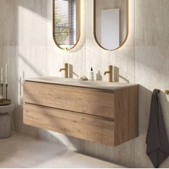Ben Tendenza badmeubel incl. beton creme wastafel 120,1x45x51,5cm sherwood
