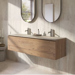 Ben Tendenza badmeubel incl. beton creme wastafel 140,1x45cm sherwood