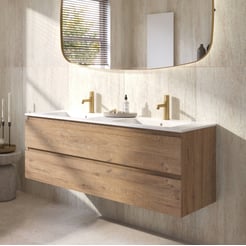 Ben Tendenza badmeubel incl. mat witte keramische wastafel 142,7x46x51,5cm sherwood