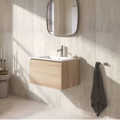 Ben Tendenza badmeubel incl. keramische wastafel mat 62,7x46cm urban oak