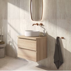 Ben Tendenza badmeubel incl. mineraalmarmeren waskom 61x46x66,8cm urban oak