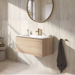 Ben Tendenza badmeubel incl. keramische wastafel mat 82,7x46cm urban oak