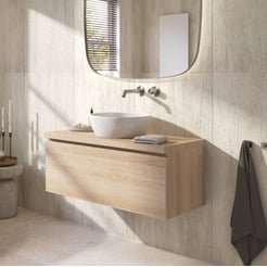 Ben Tendenza badmeubel incl. glans witte waskom 101x46cm urban oak