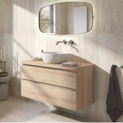 Ben Tendenza badmeubel incl. glans witte waskom 101x46x77,8cm urban oak