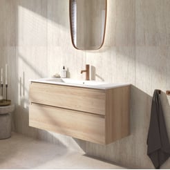 Ben Tendenza badmeubel incl. mat witte keramische wastafel 102,7x46x61,5cm urban oak