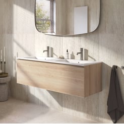 Ben Tendenza badmeubel incl. keramische wastafel mat 122,7x46cm urban oak