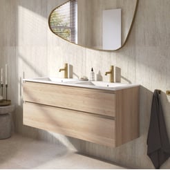 Ben Tendenza badmeubel incl. mat witte keramische wastafel 122,7x46x61,5cm urban oak