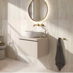 Ben Tendenza badmeubel incl. glans witte waskom 61x46cm zand