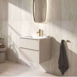Ben Tendenza badmeubel incl. mat witte keramische wastafel 62,7x46x61,5cm zand
