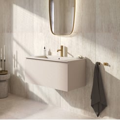 Ben Tendenza badmeubel incl. mat beige keramische wastafel 82,7x46cm zand