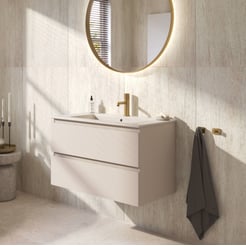 Ben Tendenza badmeubel incl. mat beige keramische wastafel 82,7x46x51,5cm zand