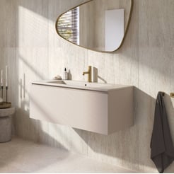 Ben Tendenza badmeubel incl. mat beige keramische wastafel 102,7x46cm zand