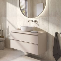 Ben Tendenza badmeubel incl. glans witte waskom 101x46x77,8cm zand