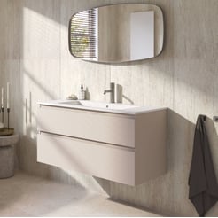 Ben Tendenza badmeubel incl. glans witte keramische wastafel 102,7x46x61,5cm zand