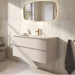 Ben Tendenza badmeubel incl. mat beige keramische wastafel 102,7x46x61,5cm zand