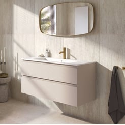Ben Tendenza badmeubel incl. mat witte keramische wastafel 102,7x46x61,5cm zand