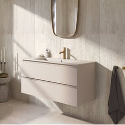 Ben Tendenza badmeubel incl. mat beige keramische wastafel 102,7x46x51,5cm zand