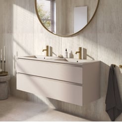 Ben Tendenza badmeubel incl. mat beige keramische wastafel 122,7x46x61,5cm zand
