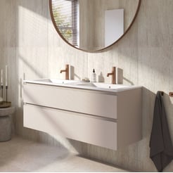 Ben Tendenza badmeubel incl. mat witte keramische wastafel 122,7x46x61,5cm zand