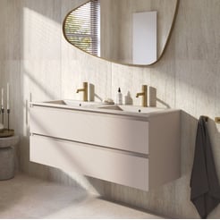 Ben Tendenza badmeubel incl. mat beige keramische wastafel 122,7x46x51,5cm zand